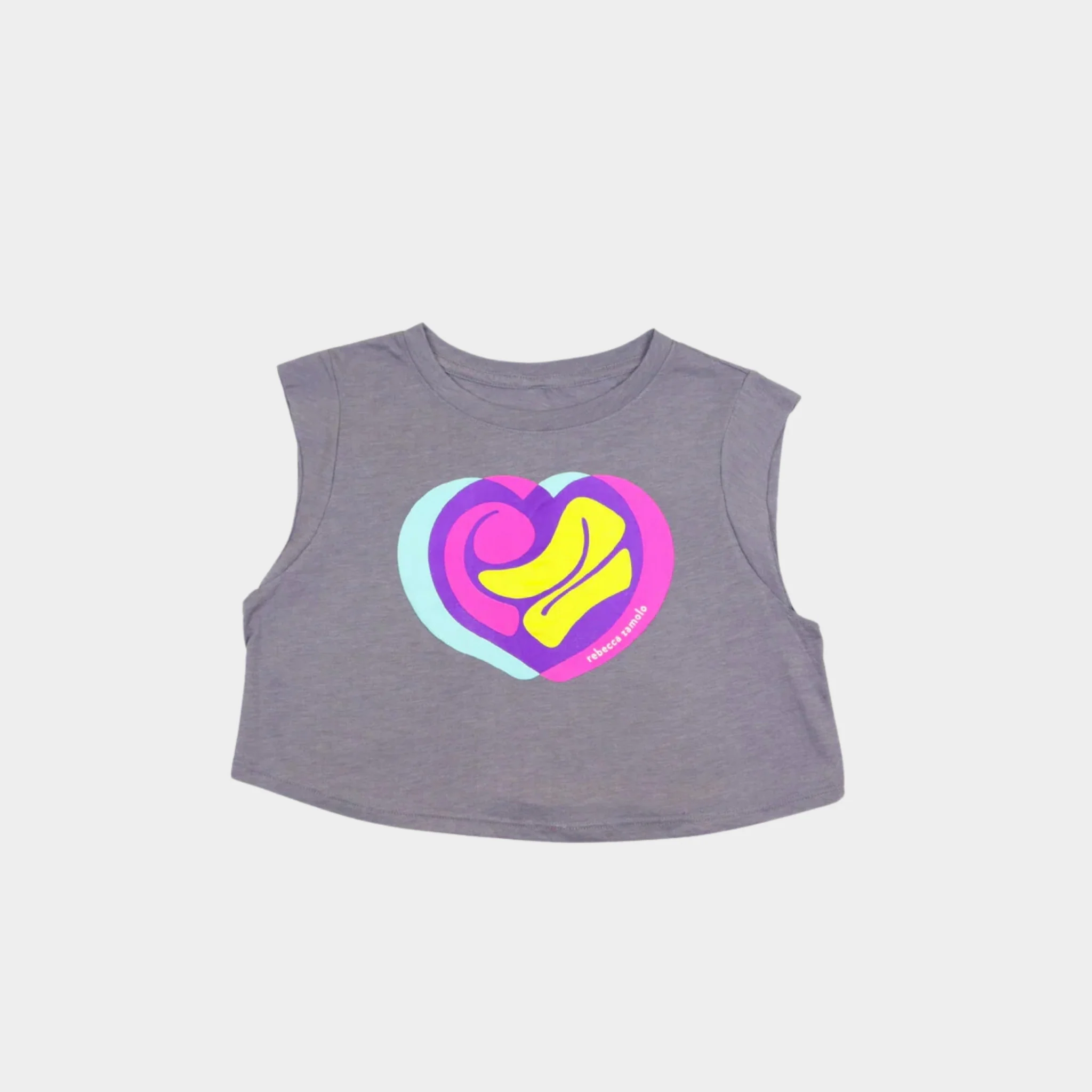 RZ Heart Crop Top Gray - Image 4